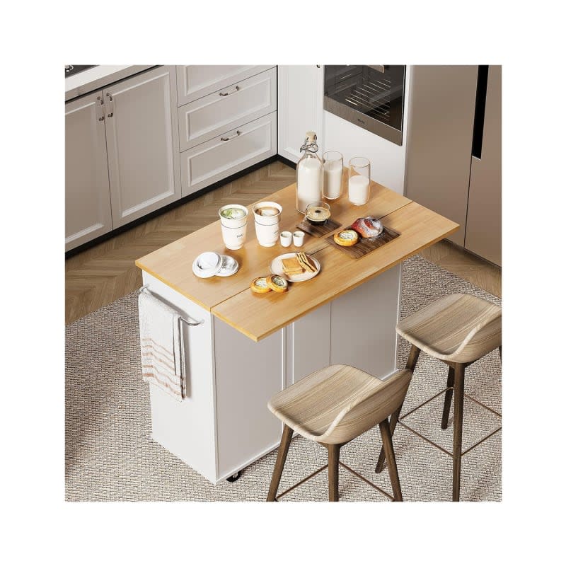 Shintenchi Rolling Kitchen Island Cart