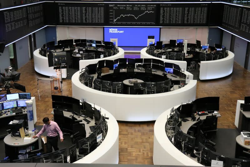 The German share price index DAX graph is pictured at the stock exchange in Frankfurt