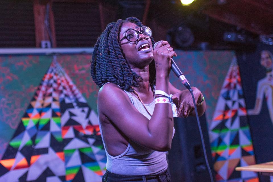 Sammus performs at the Waterloo Records day party during SXSW 2017. The New York-based rapper is among the artists who signed the open letter to SXSW.