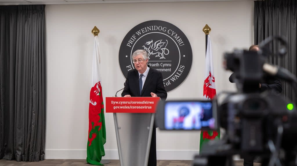 Wales’ First Minister Mark Drakeford will hold a press conference on Friday (Welsh Government handout/PA)