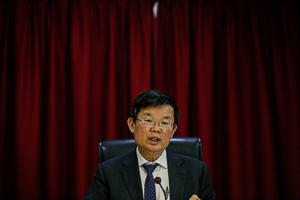 Penang Chief Minister Chow Kon Yeow speaks during a press conference at Komtar, George Town October 18, 2019. — Picutre by Sayuti Zainudin