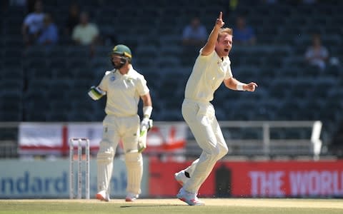 England bowler Stuart Broad appeals for the wicket of Pieter Malan during Day Four of the Fourth Test between South Africa and England at Wanderers on January 27, 2020 in Johannesburg, South Africa - Credit: Getty Images