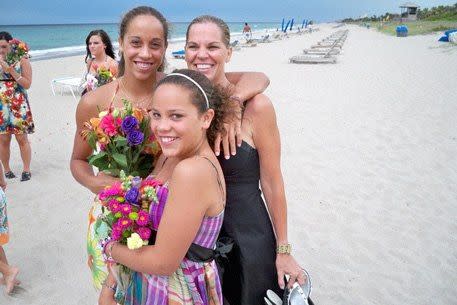 a group of people on a beach