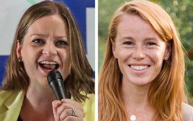 State Rep. Katrina Shankland, left, and non-profit leader Rebecca Cooke, right, both Democratic candidates for Wisconsin's 3rd Congressional District.