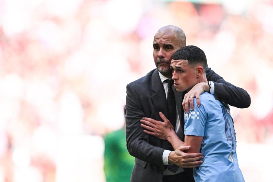 Pep Guardiola admits he got his plan wrong in the FA Cup final (AFP via Getty Images)