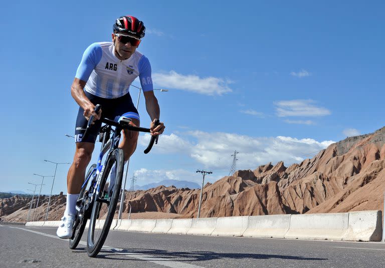 Maxi Richeze, en acción con la casaca argentina