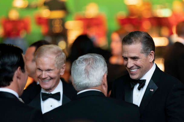 PHOTO: NASA Administrator Bill Nelson (L) and Hunter Biden (R) arrive for a toast during an official State Dinner in honor of India's Prime Minister Narendra Modi, at the White House in Washington, DC, on June 22, 2023. (Stefani Reynolds/AFP via Getty Images)