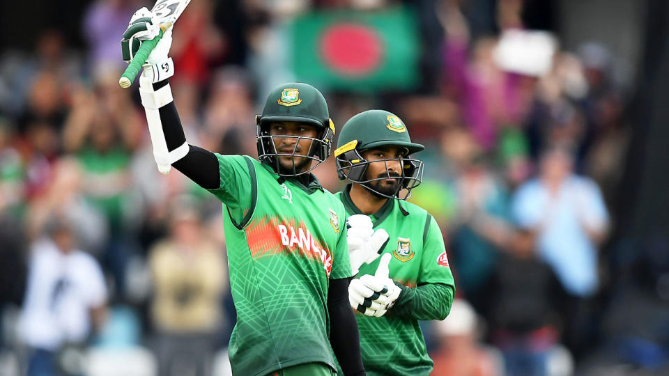 Shakib Al Hasan is the World Cup's top run-scorer. 