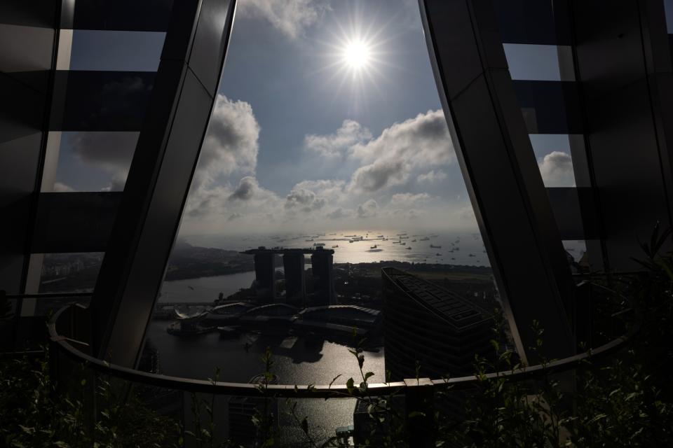 The Marina Bay Sands hotel and casino in Singapore, on Monday, Feb. 19, 2024. Photographer: SeongJoon Cho/Bloomberg