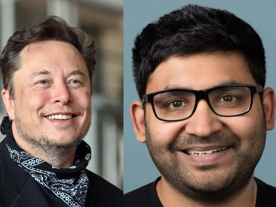 Elon Musk and Parag Agrawal