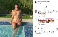 La popolare influencer e imprenditrice statunitense è la più grande delle sorelle Kardashian: Kim, Khloé, Kendall e Kylie. Eccola in alcuni scatti sexy con cui ama intrattenere i suoi milioni di follower.