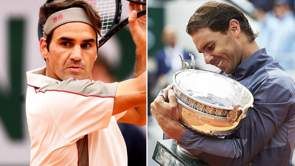 Rafael Nadal is closing on Roger Federer's grand slam record.