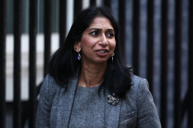 Suella Braverman criticised the direction of the government when she resigned as home secretary. (Photo: ADRIAN DENNIS via Getty Images)