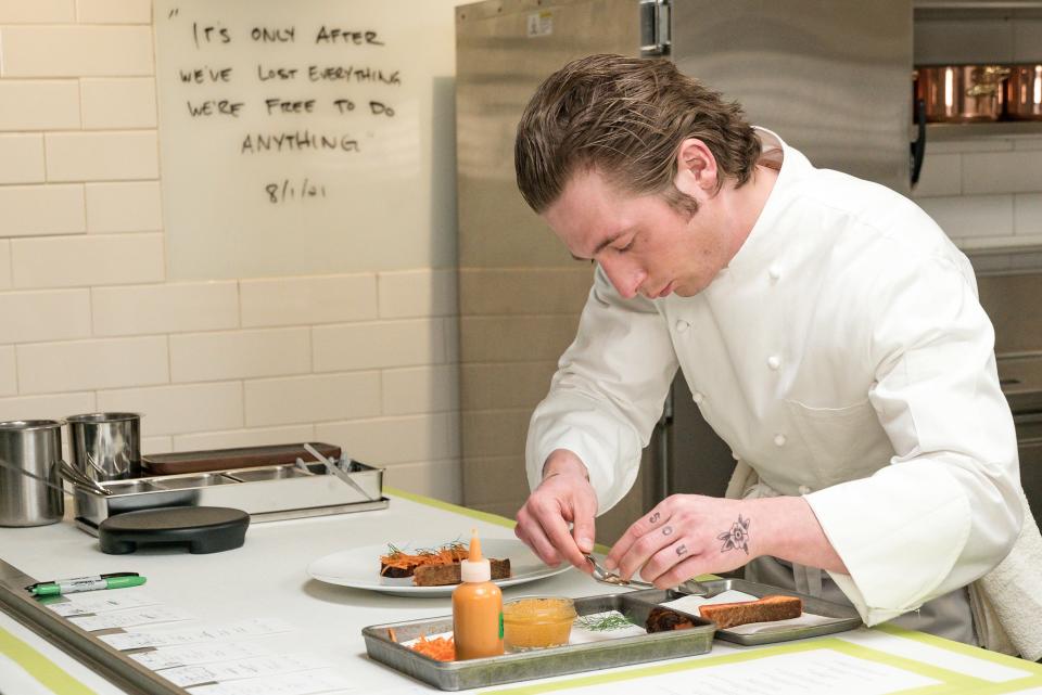 Jeremy Allen White stars in "The Bear" as Carmen "Carmy" Berzatto, a chef who excelled in the culinary world.