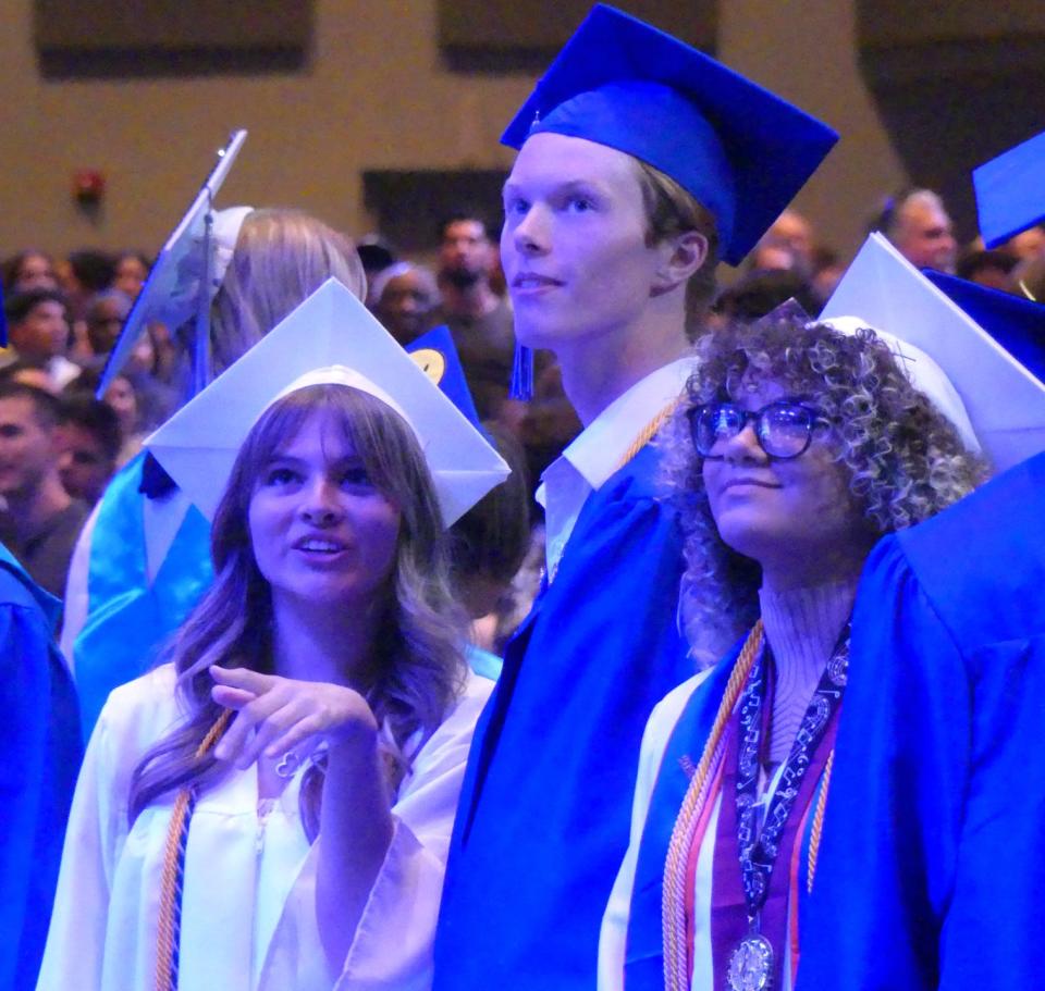 Seniors from the Academy for Academic Excellence in Apple Valley turned tassels during the school’s annual commencement ceremony on Friday, June 9, 2023 at High Desert Church in Victorville.