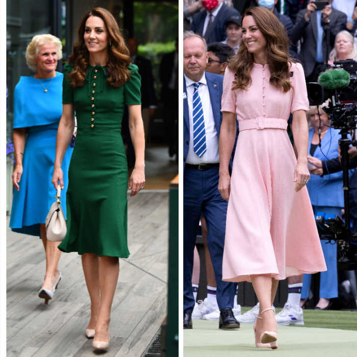 kate middleton short sleeve button front dress with tie neck