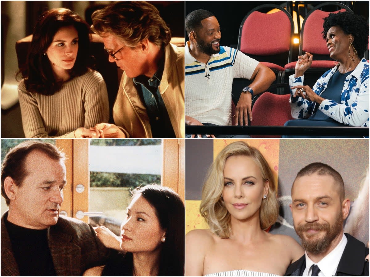 Julia Roberts and Nick Nolte, Will Smith and Janet Hubert, Bill Murray and Lucy Liu, and Charlize Theron and Tom Hardy are just a few of the pairings who didn’t see eye to eye (Shutterstock, Sky)