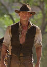 <p>We are absolutely drooling over this shot of Daniel Craig from 'Cowboys and Aliens'. He is all man in this flick, playing Jake Lonergan, a loner who awakens with no memory of his past and a mysterious shackle around his wrist.<br><br><a rel="nofollow" href="http://au.movies.yahoo.com/movie/68553/cowboys-and-aliens/trailers/26217248/" data-ylk="slk:Watch a clip from 'Cowboys and Aliens';elm:context_link;itc:0;sec:content-canvas" class="link ">Watch a clip from 'Cowboys and Aliens'</a></p>