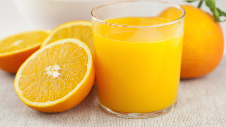 Orange juice in glass