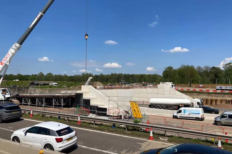 Beams will be lifted to form a bridge as one side of the new M25/A3 Junction 10 gyratory -Credit:SurreyLive