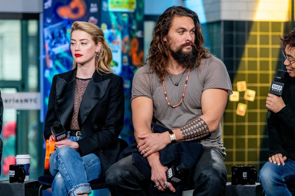 Amber Heard (left) and Jason Momoa (right).