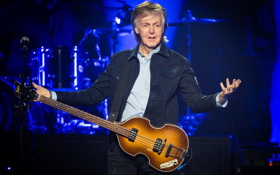 Pop royalty: Paul McCartney performs at the O2 Arena in December 2018 - Getty