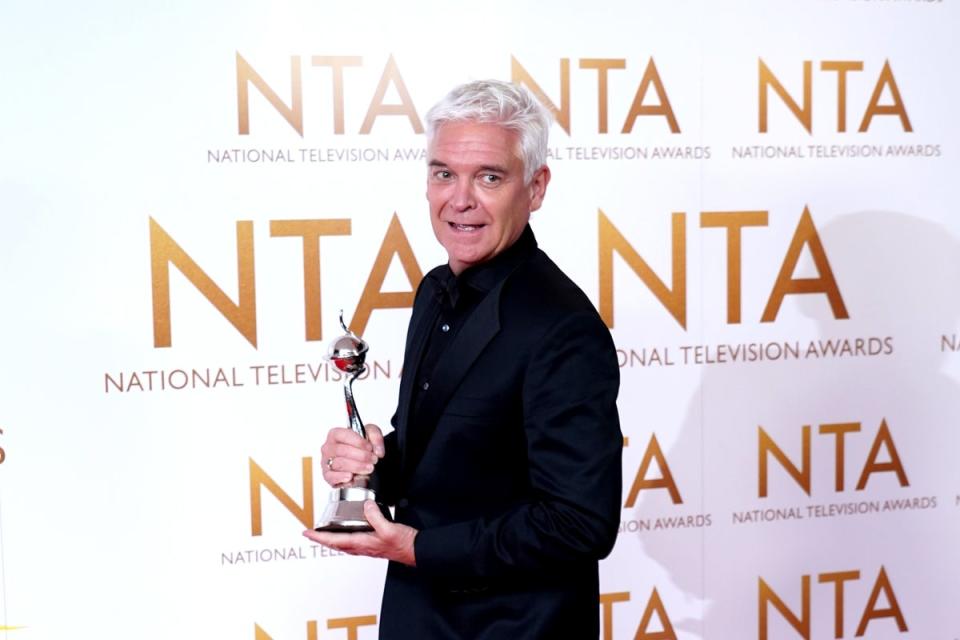 Phillip Schofield at the 2021 National Television Awards (PA Archive)