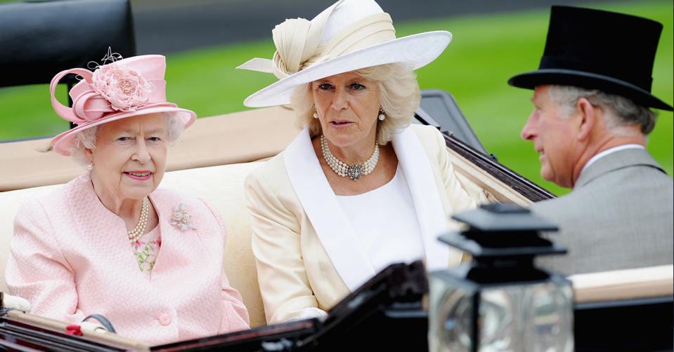 Queen with Camilla and Charles