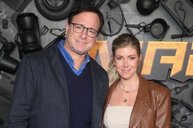 <p>Leon Bennett/Getty Images</p> Bob Saget and Kelly Rizzo.