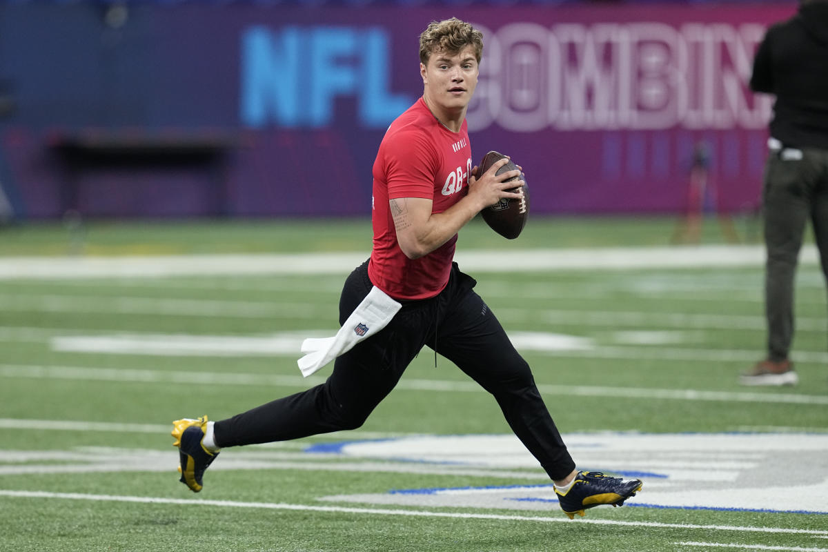 NFL Combine Michigan QB J.J. McCarthy Shines in OnField Workout to