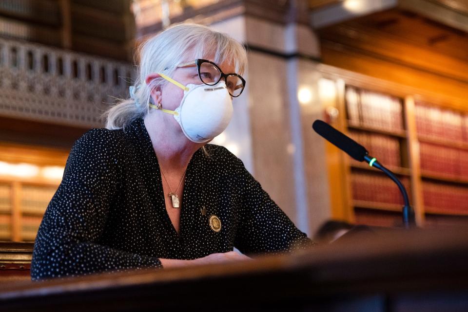 "If they can enforce a denim dress code, they can also enforce a mask mandate," Iowa Rep. Beth Wessel-Kroeschell said Tuesday.