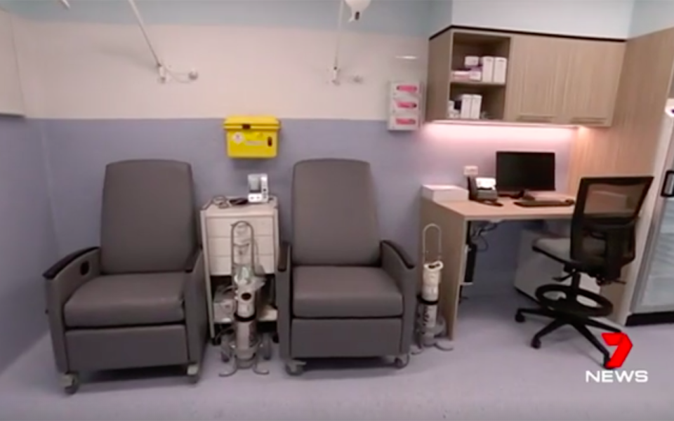 There is a special room to treat people who have overdosed. Source: 7 News