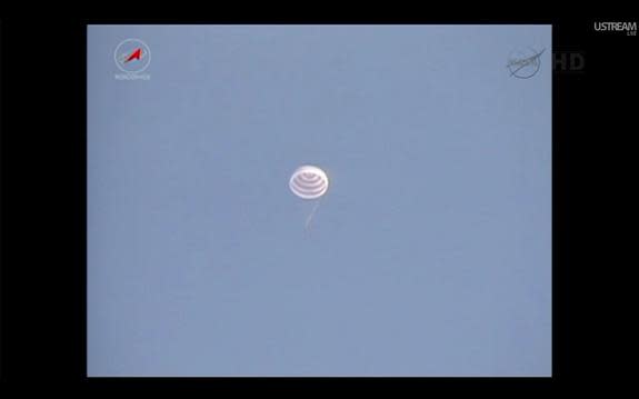 Soyuz Space Capsule Lands Safely with U.S.-Russian Crew