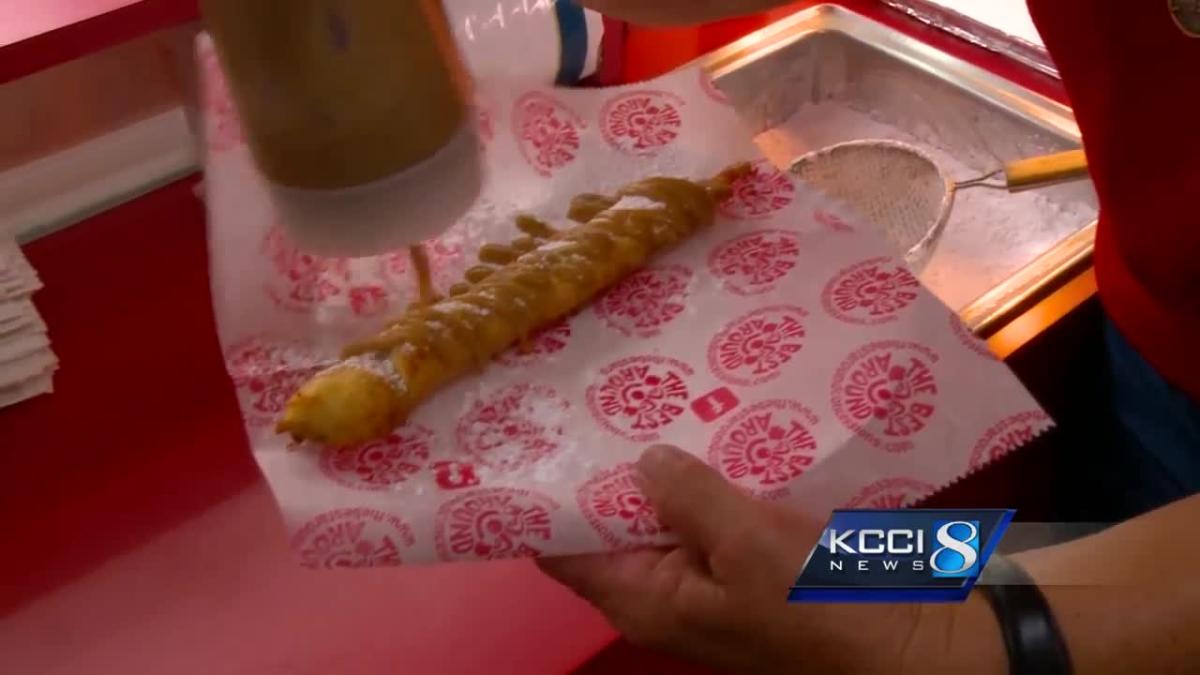 New Iowa State Fair food Funnel bacon onastick