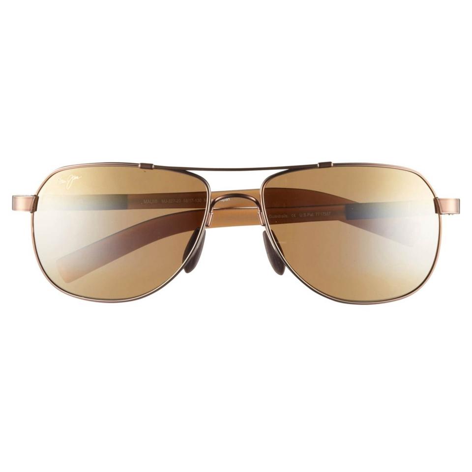 Maui Flex PolarizedPlus2 56mm Aviator Sunglasses