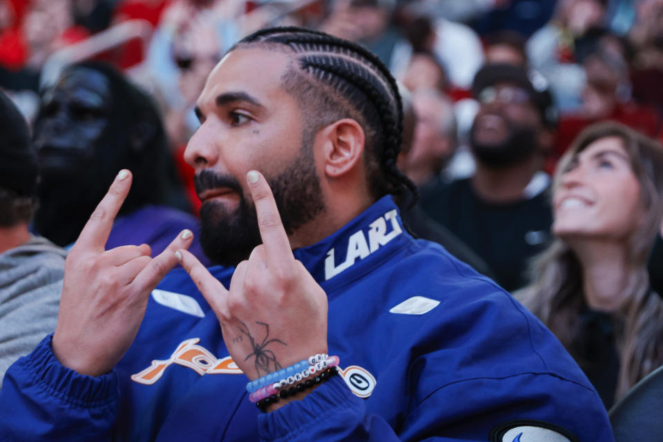 Drake At Basketball Game