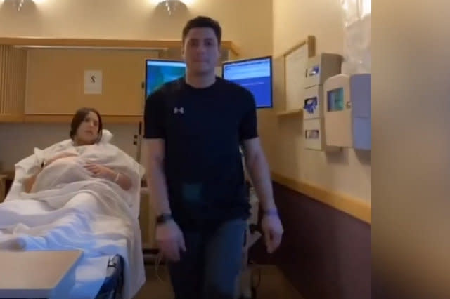 Wife 'completely shocked' by husband's hospital room video