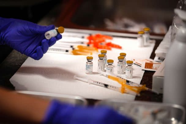 PHOTO: Doses of monkeypox vaccine are pictured in Chicago, on July 25, 2022. (Xinhua News Agency via Getty Images, FILE)