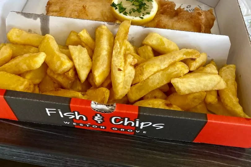 Battered cod and chips served up at Fish and Chips at Weston Grove in Upton, Chester -Credit:Cheshire Live