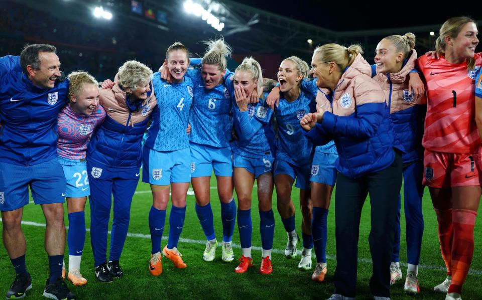 Sarina Wiegman and England after semi-final win over Australia