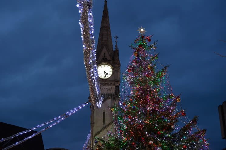 Leicester City Council's Christmas tree has been branded a disgrace