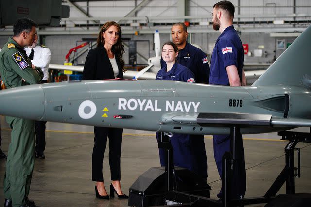 <p>Ben Birchall/PA Images via Getty Images</p> Kate Middleton visits Royal Naval Air Station (RNAS) Yeovilton on Sept. 18, 2023