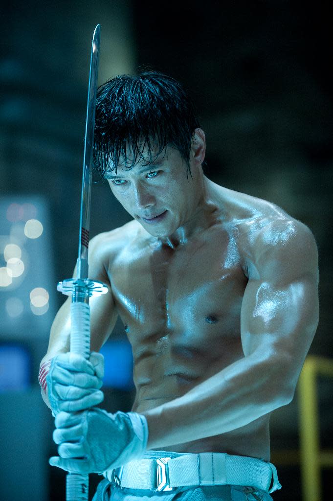 This film image released by Paramount Pictures shows Byung-Hun Lee in a scene from "G.I. Joe: Retaliation." (AP Photo/Paramount Pictures, Jaimie Trueblood)