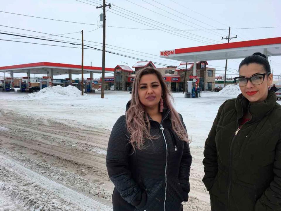 This Jan. 23, 2019 photo released by ACLU of Montana, shows Martha "Mimi" Hernandez, left, and Ana Suda in Havre, Mont. Hernandez and Suda, both U.S. citizens, have settled their lawsuit with the U.S. Customs and Border Patrol.