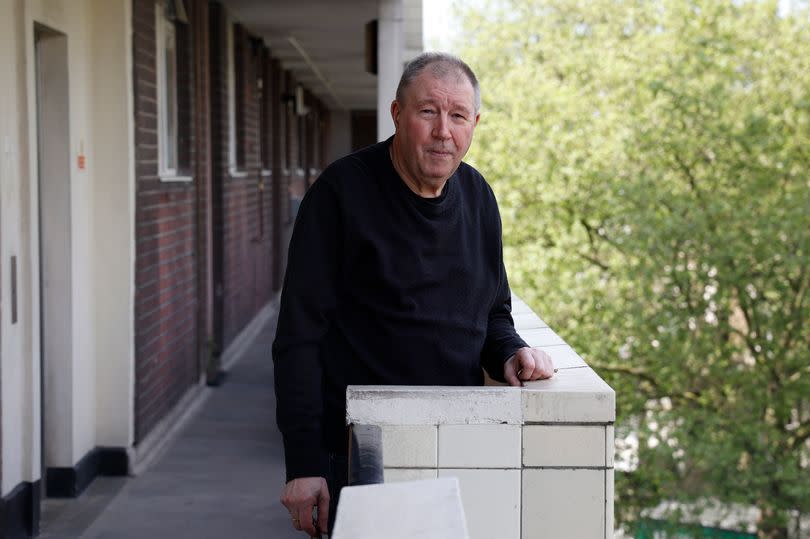 Brian Taylor poses for photos in the Hallfield estate in west London in Britain 09 May 2024