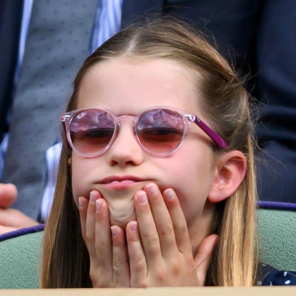 La princesa Charlotte viendo la final de Wimbledon el 14 de julio de 2024