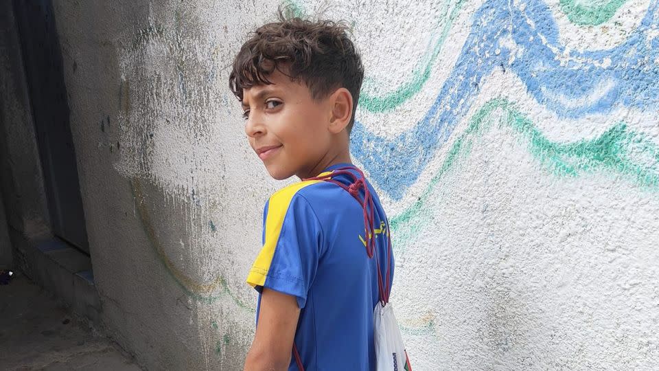 Hani Almadhoun's nine-year-old nephew Omar, who dreamed of being a soccer player. - Hani Almadhoun