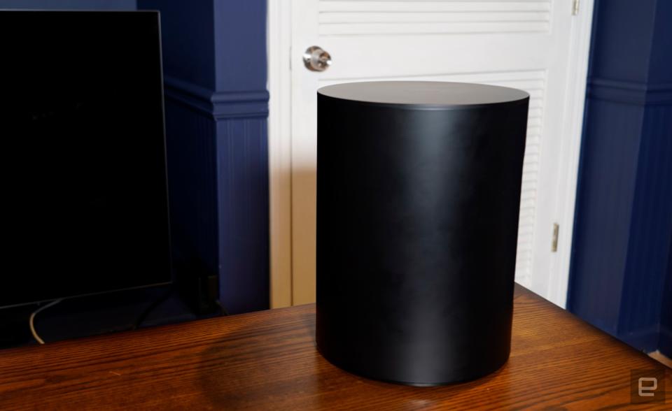 <p>Sonos Sub Mini front profile</p>
