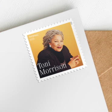 Author and Nobel laureate Toni Morrison is the latest person to be honored with her own stamp by USPS. The stamp features a 1997 headshot taken by Deborah Feingold. / Credit: USPS