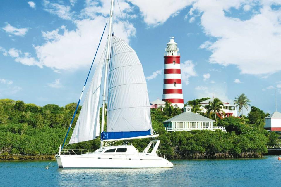 Hope Town Lighthouse in the Abacos, Bahamas